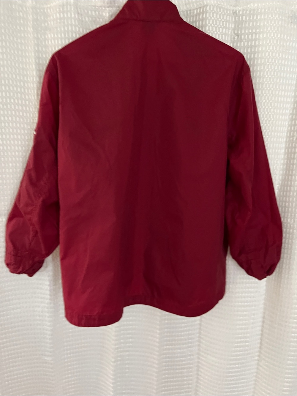 Nike 1999 Vintage Burgundy Nylon Windbreaker Jacket Boys L 12-14 Classic Y2K - Picture 5 of 10
